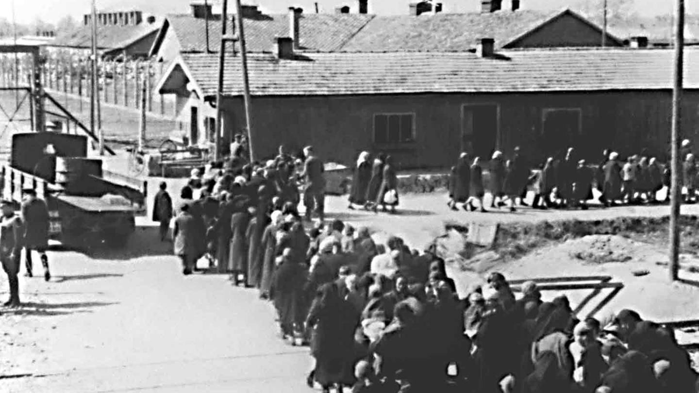 Häftlinge im Lager Auschwitz.